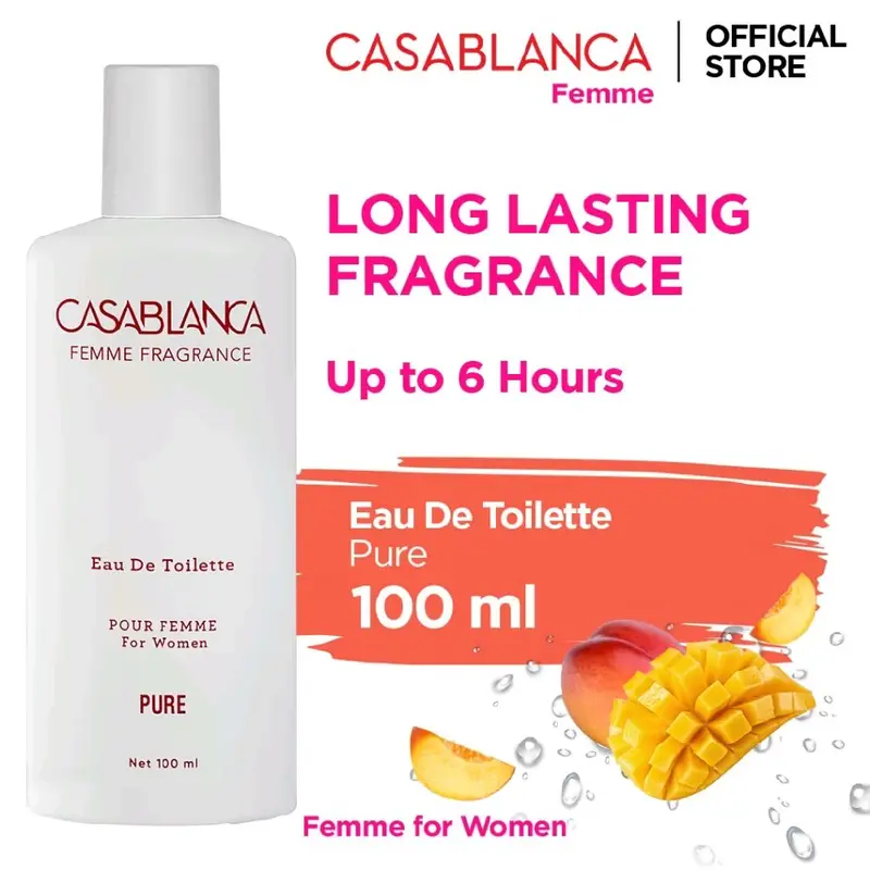 Casablanca Eau De Toilette Long Lasting Fragrance 100 ML / Casablanca EDT Homme 100 ML / Casablanca EDT Femme 100 ML/ 0