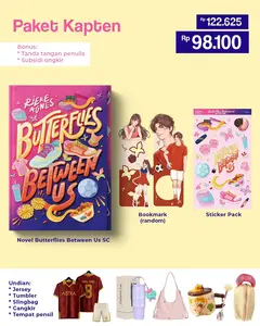 Buku Novel Butterflies Between Us - Rieke Agnes - Skuad