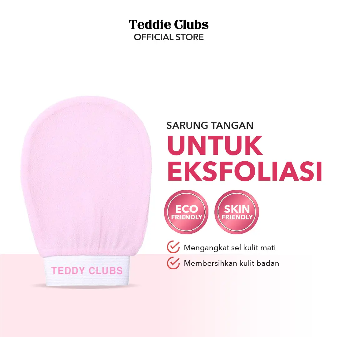 Teddy Clubs Body Exfoliating Gloves - Sarung Tangan Eksfoliasi Tubuh - Pengangkat Daki - Sarung Gosok Tubuh