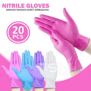 20 PCS Sarung Tangan Karet Nitrile Food Grade - Sarung Tangan Nitrile - Cleaning desk regular - Sarung Tangan Serbaguna