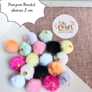 Lalacraft bahan diy pompom bandul gantungan