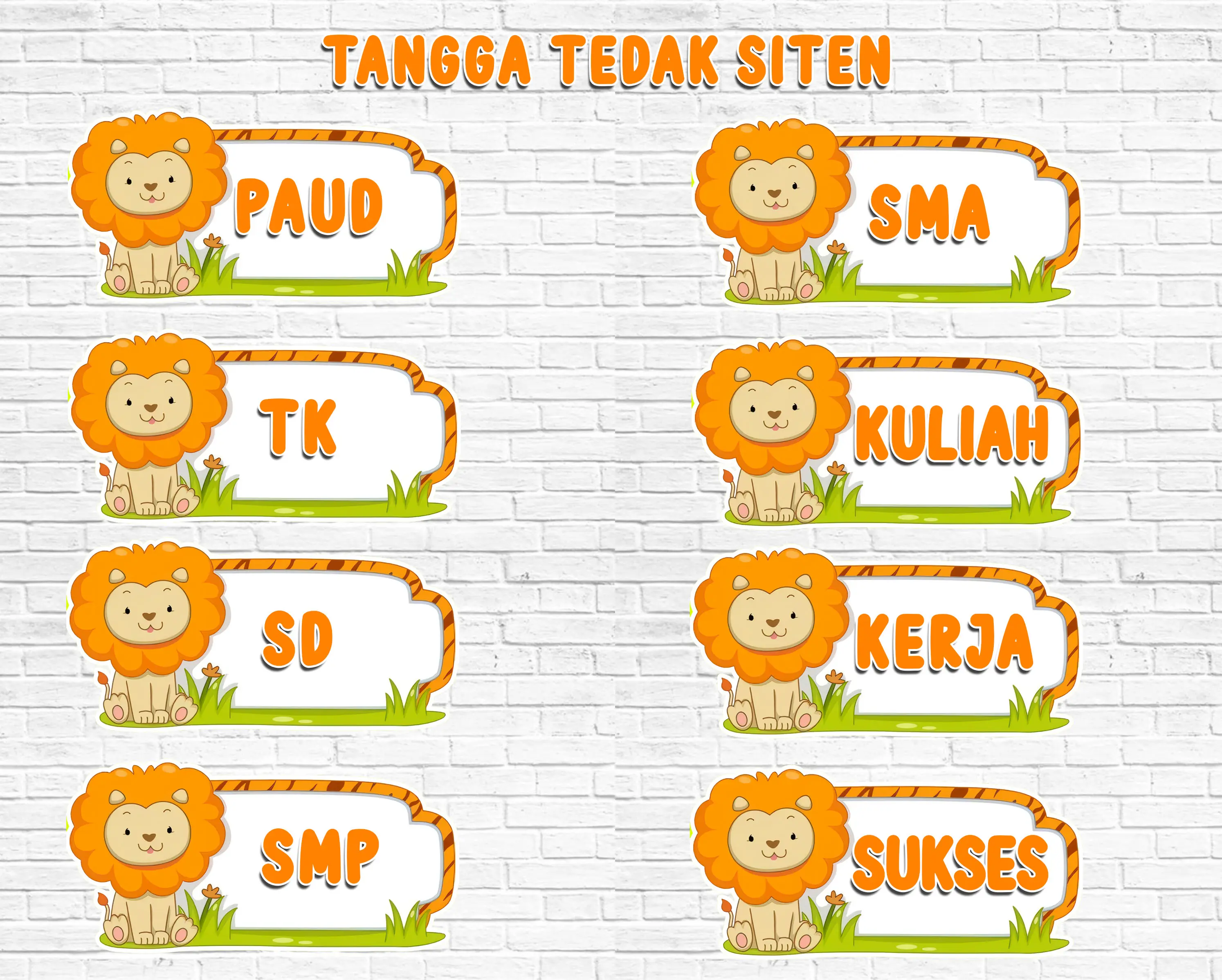 TULISAN TANGGA TEDAK SITEN HIASAN DEKORASI 7 BULANAN TURUN TANAH