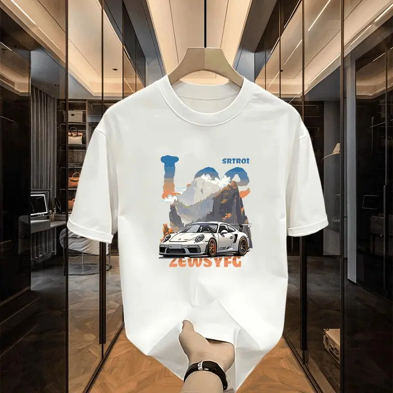 Kaos Tren Cetak Fashion Pria dan Wanita Muda 2025 - Bahan Nyaman - Toko Fashion 8