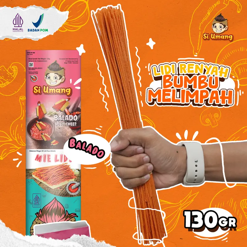 Si Umang Cemilan Sapu Lidi 130G Paket Bundling Hemat 10 Pcs (TIDAK BISA REQUEST RASA) Food Jajanan Snack Keripik Asin Manis Pedas Gratis Ongkir Rp0 1