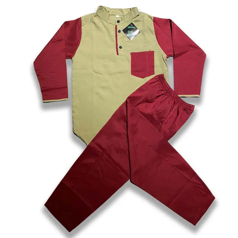 Baju Koko Anak Kombinasi Warna Ala Pakistan - Micro Soft Premium - Muslim 1