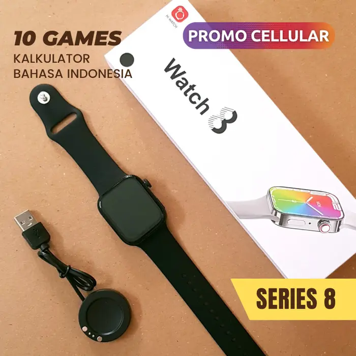Smartwatch Series 8 I8 Pro Max 10 Game Telepon Kalkulator Jam Tangan