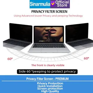 Privacy Filter Anti Spy Screen Laptop/Notebook 13,3-16 Inch - Premium