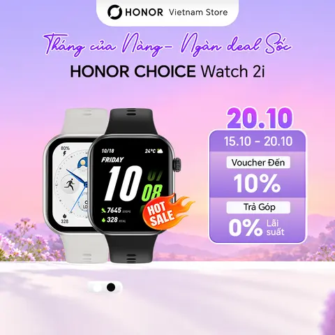 Đồng hồ thông minh Honor CHOICE Watch 2i, Màn hình 1.85 inch AMOLED, Pin 14 ngày, Nghe gọi Bluetooth, Bảo Hành 12 Tháng