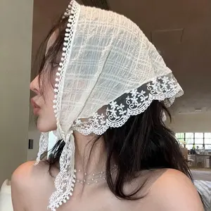 Korean Viral Lace HeadBand Bando Bandana Picnic Renda Scarf / Syal Picnic Aesthetic Louise