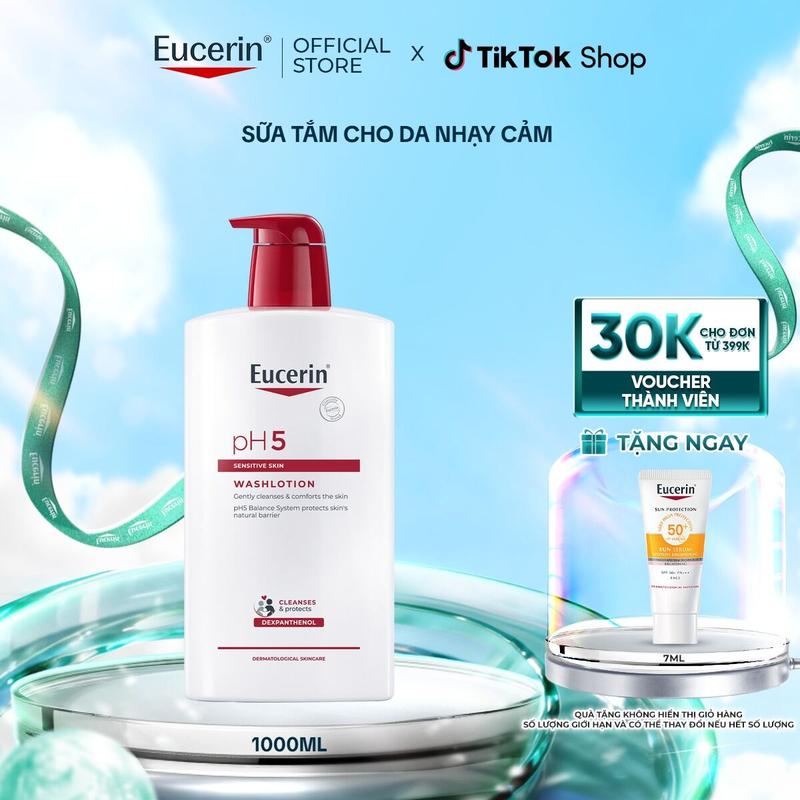  Sữa Tắm Cho Da Nhạy Cảm Eucerin pH5 Washlotion 1000ml-Skincare 