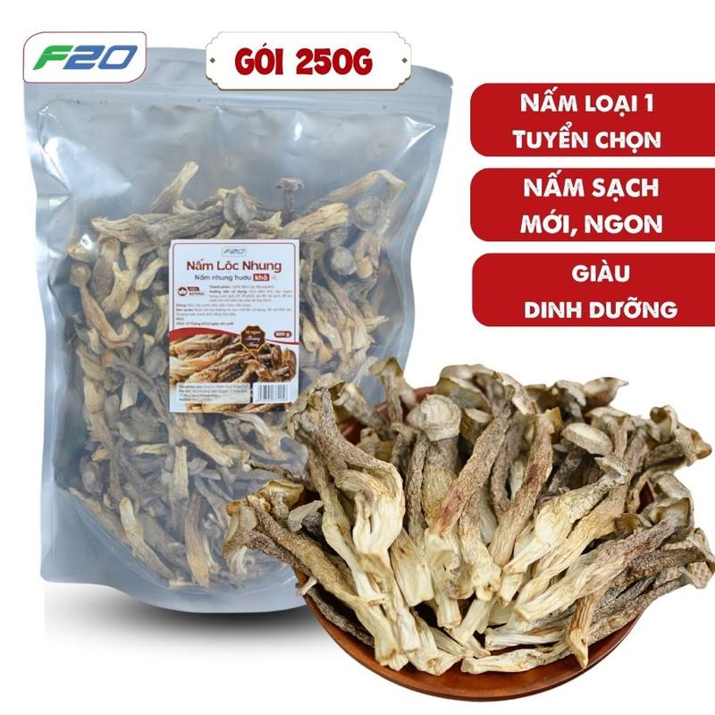 Nấm Lộc Nhung Khô TÚI 250G Nấm Nhung Hươu Loại 1 | Nguyên Thân Không Vụn Giòn Ngọt Ngon