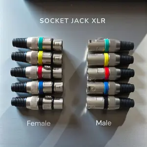 Jack XLR 3 Pin Male & Female / Cowok & Cewek Canon Canare - Konektor Socket Kabel Mic