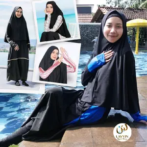 Baju Renang Muslimah Dewasa Syar'i Anti Nyeplak - Layyin Syar'i Swim
