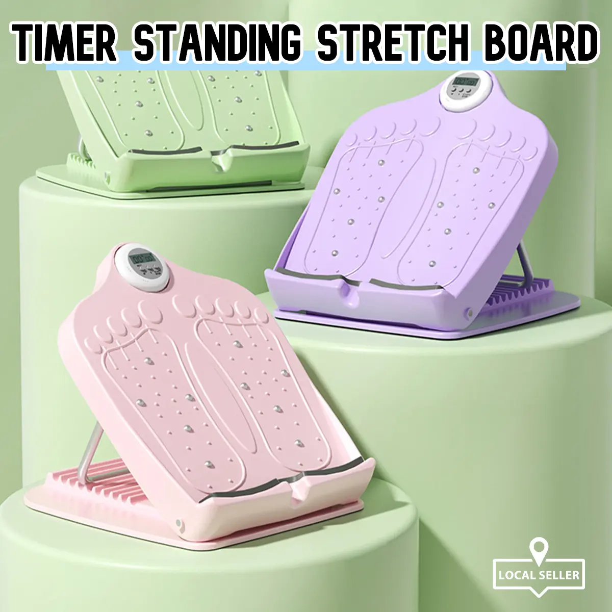 [SG] Timer Standing Stretch Board/ Foot Stretcher Board/ Adjustable Anti-slip Leg Stretcher/ Leg Foot Stretching Board