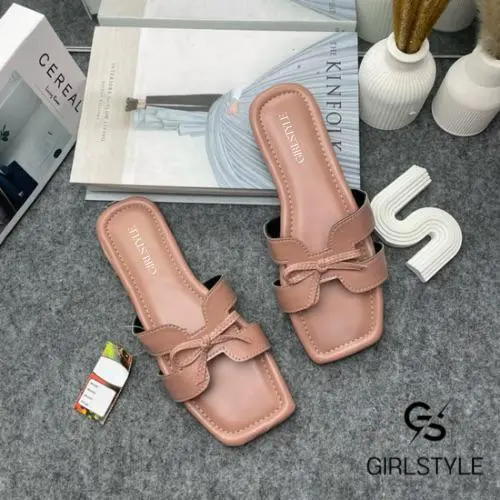 GIRLSTYLE-Sandal Wanita/Sandal Selop Wanita Viral Kekinian Maron Sendal Cewek Coksu 3