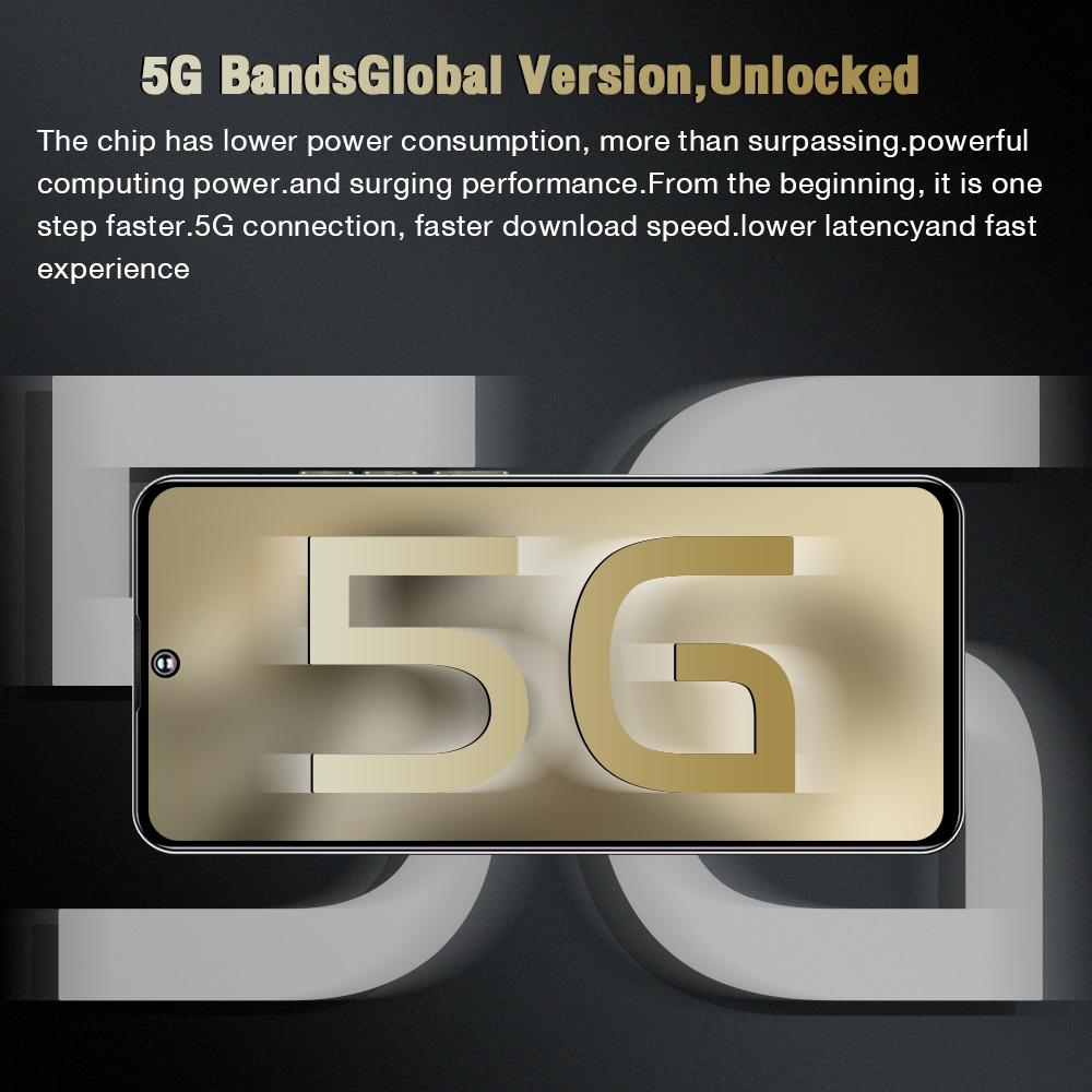 Smartphone A57 7.5 inches Big Screen 16+512GB 5G mobile phone 5G Android WIFI Support GPS Game phone