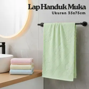 (Praktis) Handuk Wajah Olahraga Wisata Kerja Serap Air Ukuran 35x70 Multifungsi Bulu Lembut Nyaman Fleksibel Praktis Serbaguna Mikrofiber