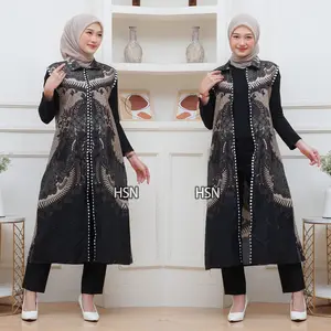 Outer Batik Kardigan Batik Resleting Depan Baju Muslim Outer Cardigan Vintage Long Long Cardigan Dress Kondangan Outer Batik Kardigan Batik Resleting Depan Baju Muslim Outer Cardigan Vintage Long Long Cardigan Dress Kondangan