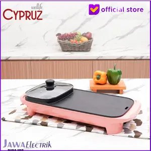 BBQ & Hot Pot Elektrik Cypruz 500 WATT BBQ 600 W Hot Pot 220V/50Hz ORI