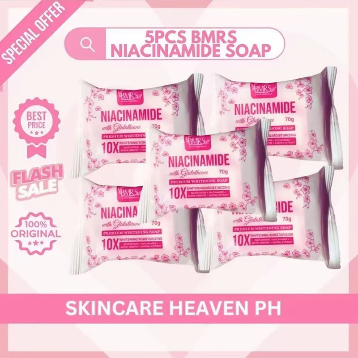 FDA Approved5PCS BMRS NIACINAMIDE GLUTA PREMIUM WHITENING SOAP DRY SKIN,  DARK SPOT,ACNE AND OILY SKIN Body Care Body Wash Skin Repair Skincare  Comfort Cleansing Cleanser - TikTok Shop Philippines