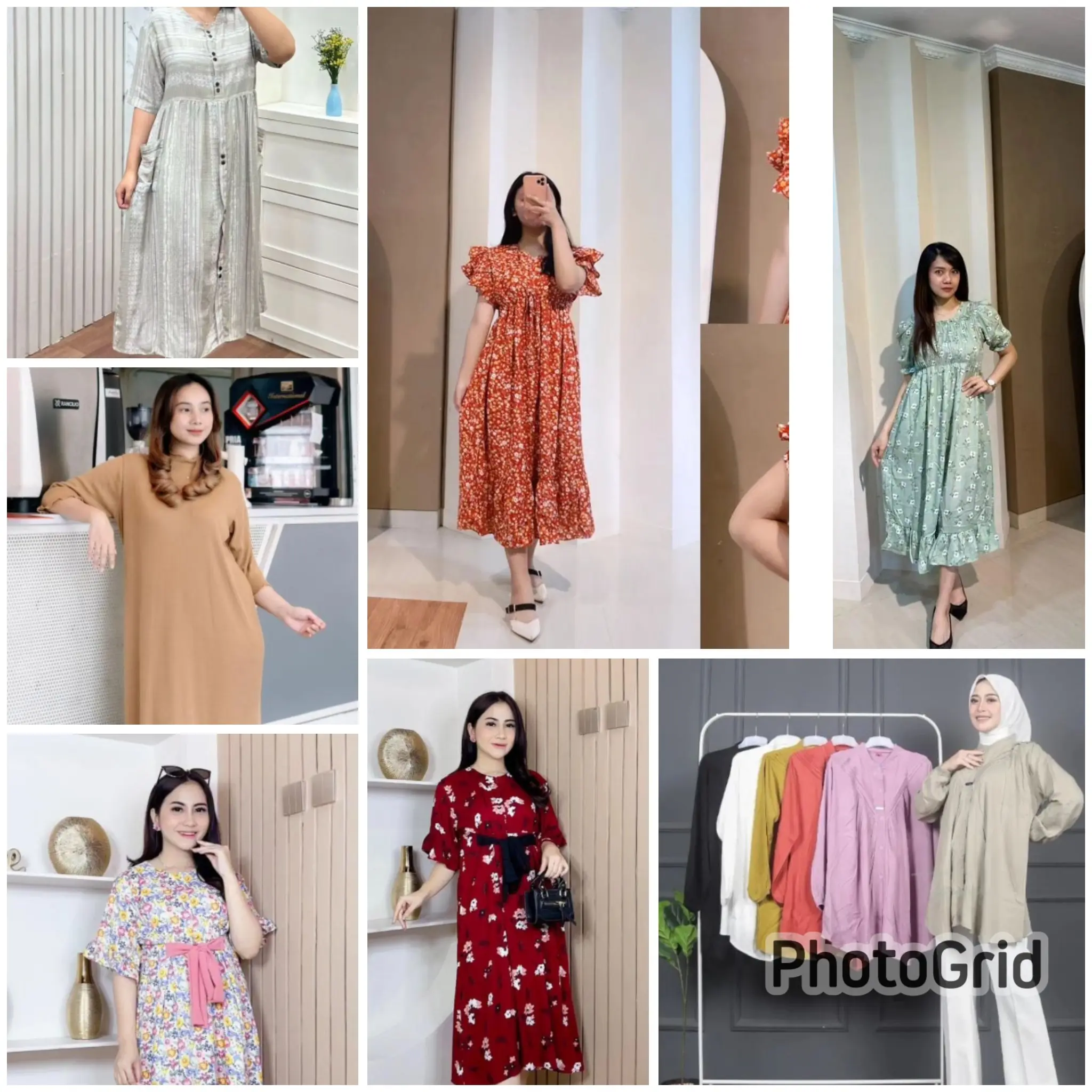 Paket 120K cuci gudang gamis dewasa atasan blouse dan gamis anak khusus live sale saja