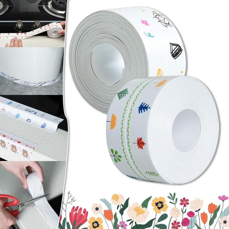 Băng Dính Caulk, Băng Dính Dải Niêm Phong Caulk, Cuộn PVC, Tự Dính, Chống Thấm Nước, Che Phủ Các Viền Của Bồn Tắm Hoặc Bồn Rửa, Thích Hợp Cho Phòng Tắm Và Nhà Bếp 8