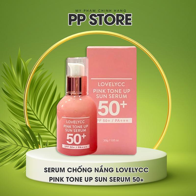 Serum chống nắng Lovelycc Pink Tone Up Sun Serum 50+