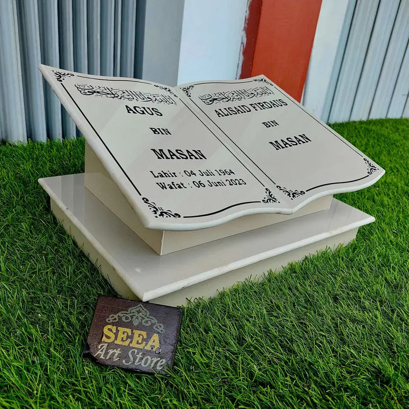 SEEA-BATU NISAN MAKAM BUKU 30*40 FULL GRANIT TILE + PACKING KAYU 3