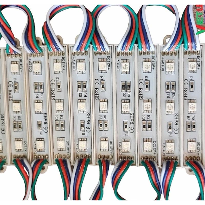 Vỉ led 20 thanh RGB 7 màu điện 12V kích thước 7512 mắt 5050
