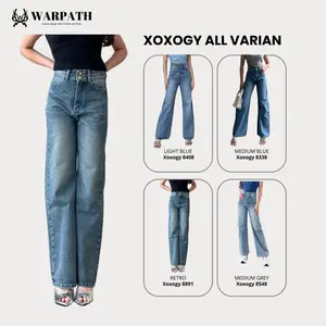 WARPATH - XOXOGY ALL VARIAN Super Highwaist Kulot Loose Jeans Wanita Double Kancing Celana Panjang Cewek