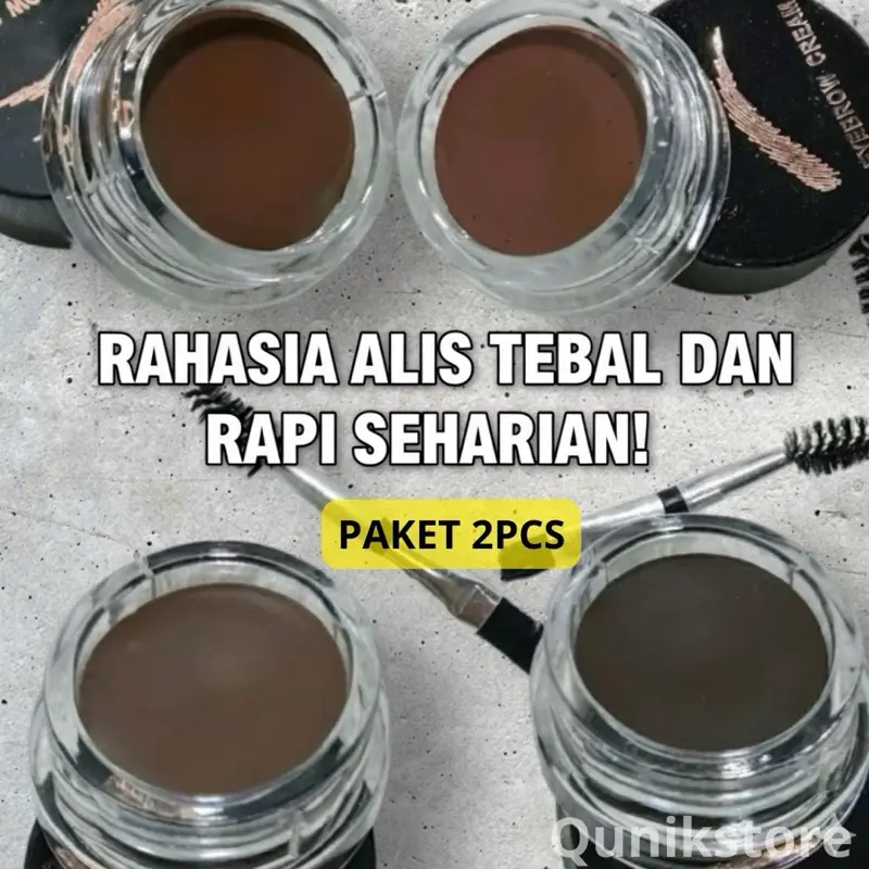 2Pcs Eyebrow Cream Natural Gel Alis Mata Waterproof Tahan Lama Eyebrow pomade Eyebrow Cream Gel waterproof Pensil Alis-kosmetik Mata Alis mata