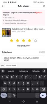Product Review of Paket Hemat 100k Dapat 5 Pcs kulot Hornet Premium 7/8 Celana Wanita Pendek Dewasa elastic waist Regular  Shorts Tebal Standar Karet Casual Basic Nyaman High Scuba from M**a M**a 0