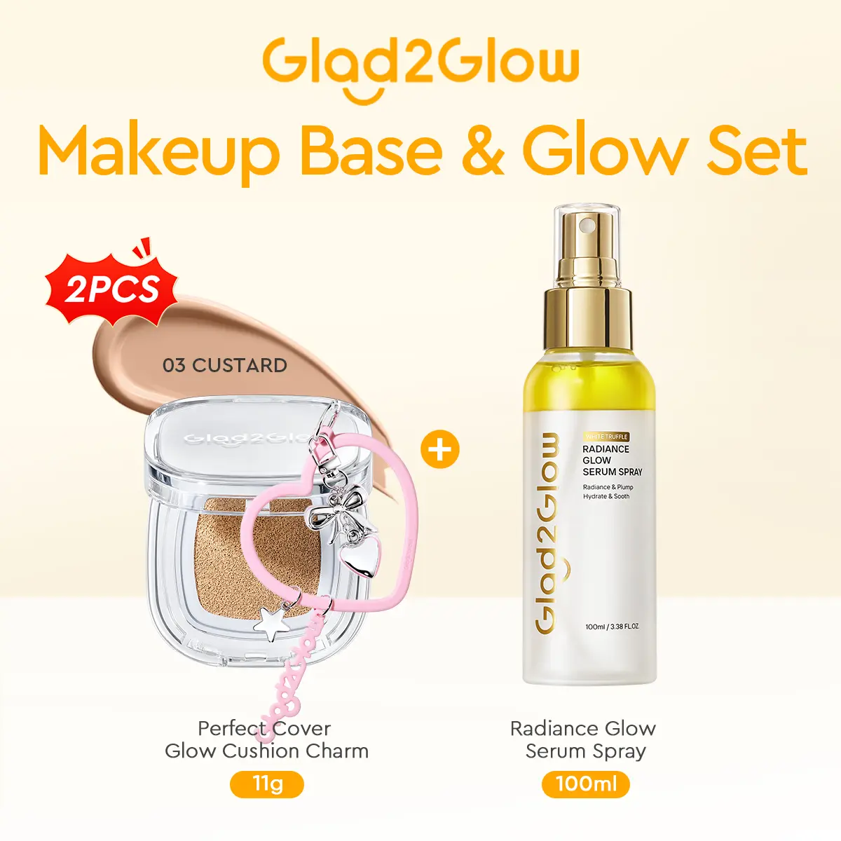 Cushion With Charm 03 Custard