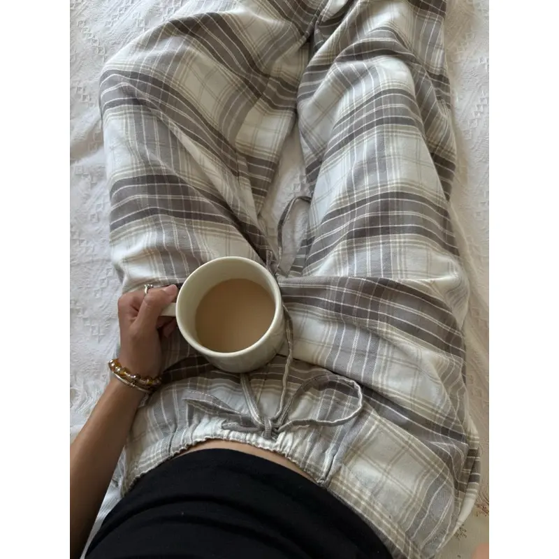 Daisy pants| Quần Ngủ dài, Sọc Kẻ ở nhà chất kate thoải mái, có dây rút 5
