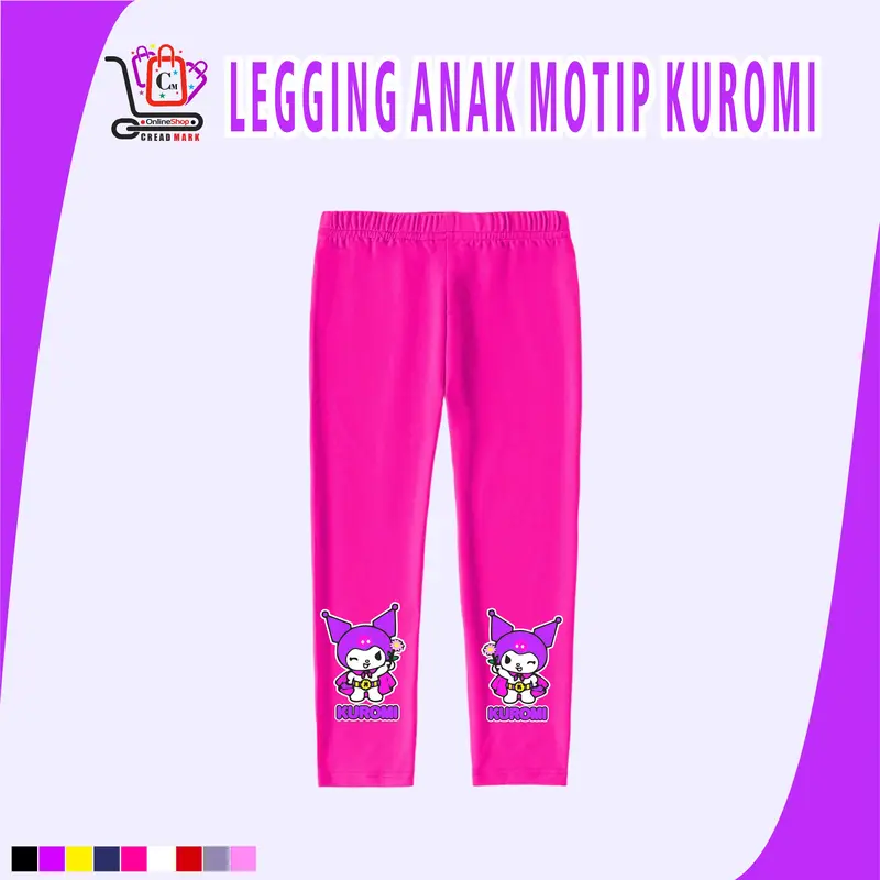 LEGGING ANAK KARAKTER KUROMI BAHAN SPANDEK/BALON LEMBUT MERAL 7