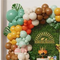 Gambar DINOSO 160pcs Hewan Garland Balon Safari Hutan Kit Lengkungan Balon Oranye Hijau Dekorasi Pesta Ulang Tahun - 160Pcs Hewan Safari dari DINOSO INDONESIA Kota Administrasi Jakarta Barat 4 Tokopedia