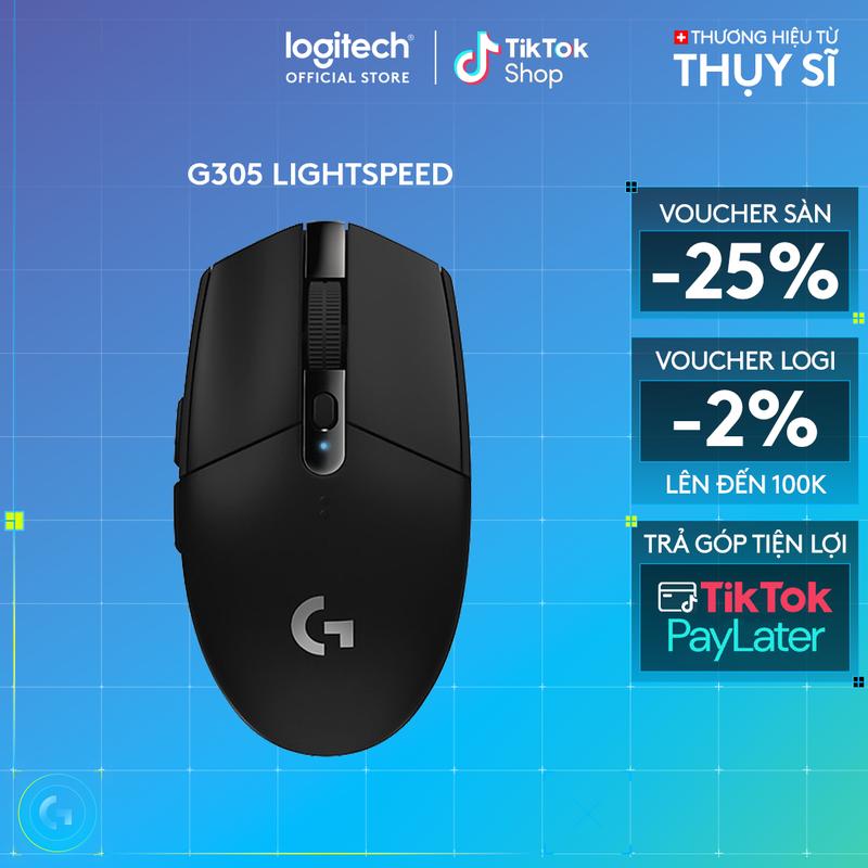 Chuột game không dây Logitech G305 LIGHTSPEED - Hero 12K DPI, Nhẹ 99g, 6 nút lập trình, Pin 250h