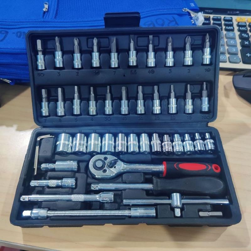 FFE43 PROMO TEKkIRO kunci sock 46pc HONDA by APR JAPAN kualitas sangat kuat garansi resmi socket shock set sok/ AP46 3