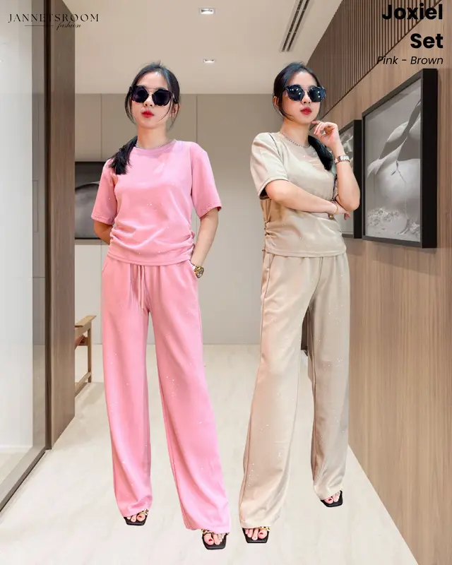 Joxiel Blink Set Oneset Wanita BKK Bangkok Set Long Pants Korean Style by Jannetsroom 2