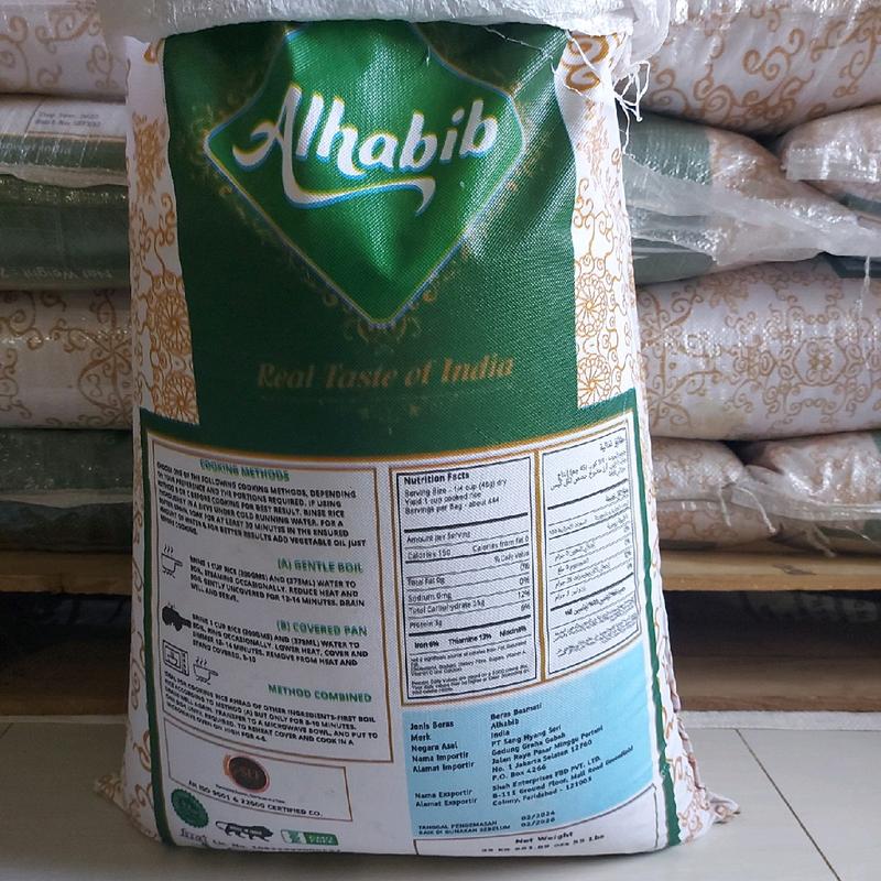 BERAS BASMATI ALHABIB DARI INDIA, 1kg repak Rice 1