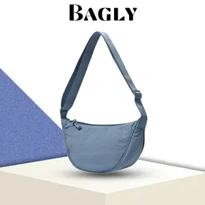 BAGLY Tas Selempang Slingbag Half Moon Koreanable Wanita dan Pria Gaya Stylish dan Modern dengan Desain Elegan dan Fungsi Praktis