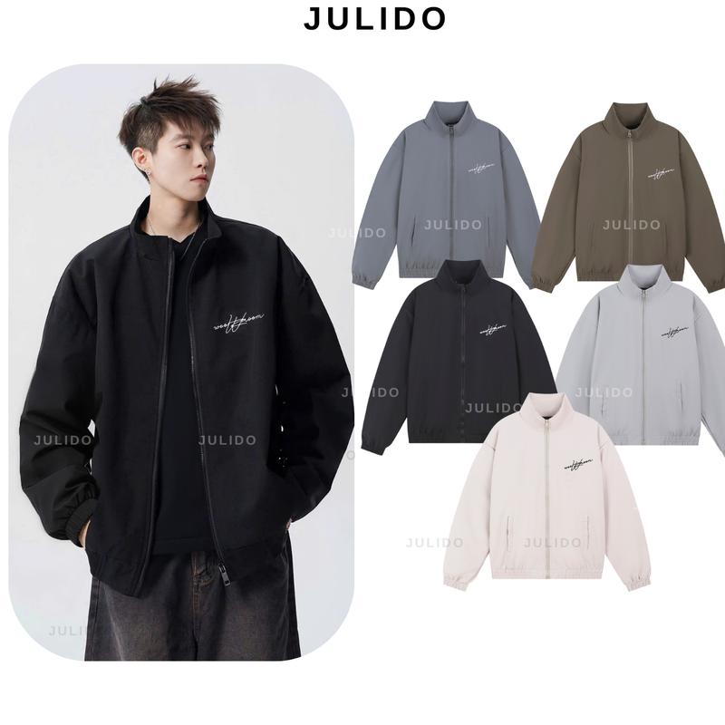  Áo Khoác Gió Cổ Lọ Form Rộng Chất Liệu Nhám Cao Cấp Thêu Sắc Nét Phù Hợp Nhiều Phong Cách 