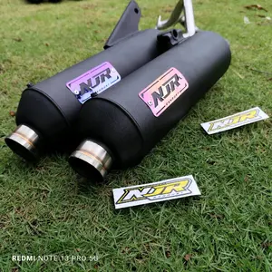 Knalpot Moncong Out 50 Sarbor 3x3 Type Luster Original NJR Exhaust Fullsystem Motor Vario 125/150 Beat Scoppy Nmax Aerox Pcx Saringan bor Besi Motorcycle Silincer