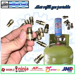 Alat isi ulang gas kaleng portable refil gas kaleng portable simpel nepel isi ulang gas