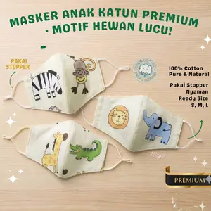 Masker Kain Anak 3 Ply Motif Lucu | Katun Adem Premium | Masker Anak Sekolah |masker non medis I masker motif hewan zoo kids Masker anak karakter lucu  | masker dukcbil masker kain katun premium | anak masker karakter lucu usia 1, 2, 3 tahun masker katun