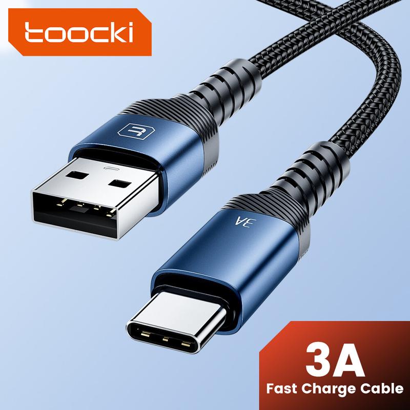  Cáp sạc nhanh Toocki 3A Cáp dữ liệu USB-A sang USB-C Dây loại C Tương thích với iOS Huawei Honor Xiaomi Redmi VIVO OPPO Samsung 