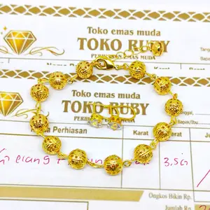 [FREE ANTING] Gelang Bola Bola Lampion Perhiasan Cantik Anti Luntur Tahan Lama