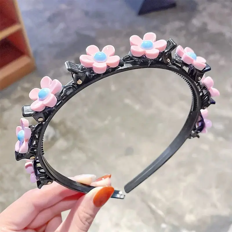 Bando Jepit Fashion Rambut 2in1 Aksesoris Rambut Wanita Anak Dewasa Lucu Karakter BND05 Plastik 3