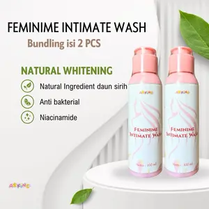 Bundling Feminime Intimate Wash BPOM - Natural Whitening, Anti Bakterial, Niacinamide, Bundling Isi 2 PCS