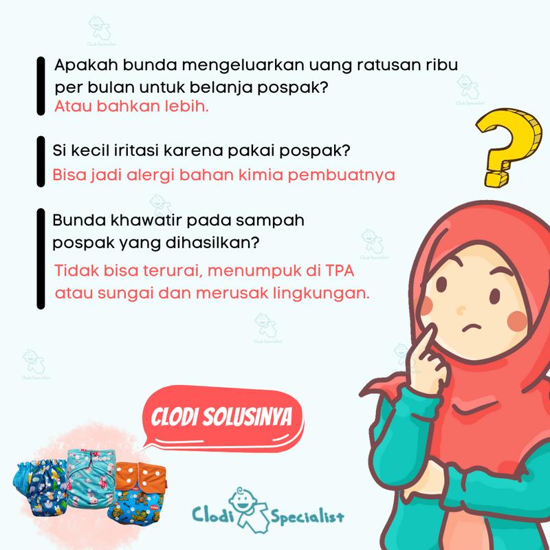 Original Insert Clodi Babyland Microfiber Penyerap Ompol Popok Kain Clody Pempes Kain 3